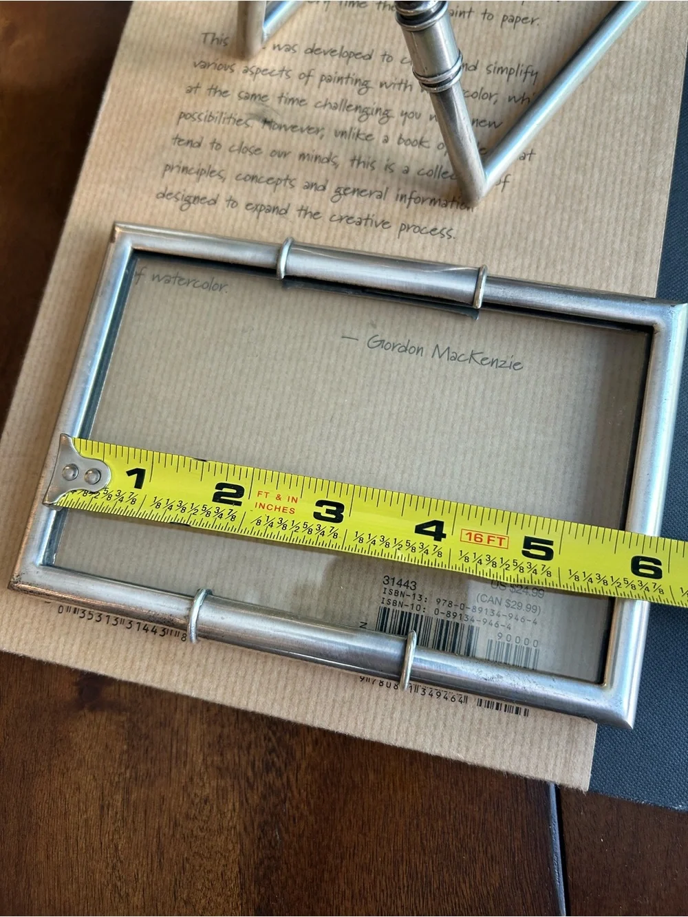 Restoration Hardware Silver Metal industrial style swinging picture frame - Picture 5 of 10